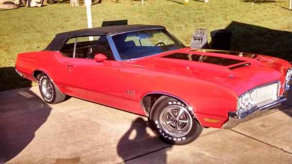 1970 442 Oldsmobile Red Convertible